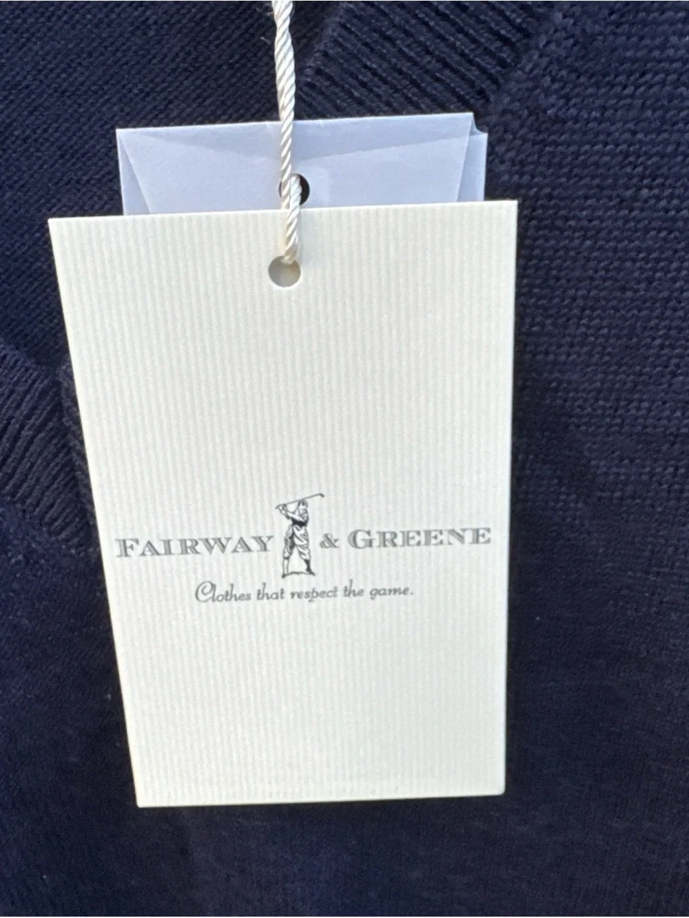 NWT Fairway & Greene Italian Merino Sweater Vest Men's Medium V Neck Golf